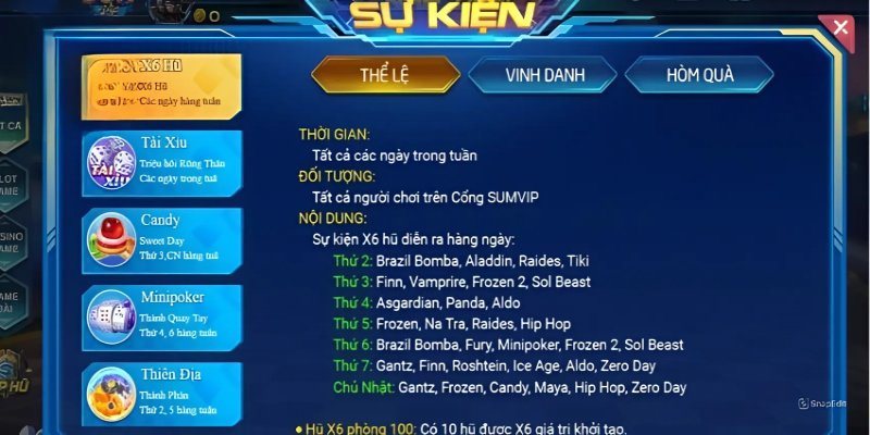 Ngập tràn khuyến mãi tại cổng cược Sumvip